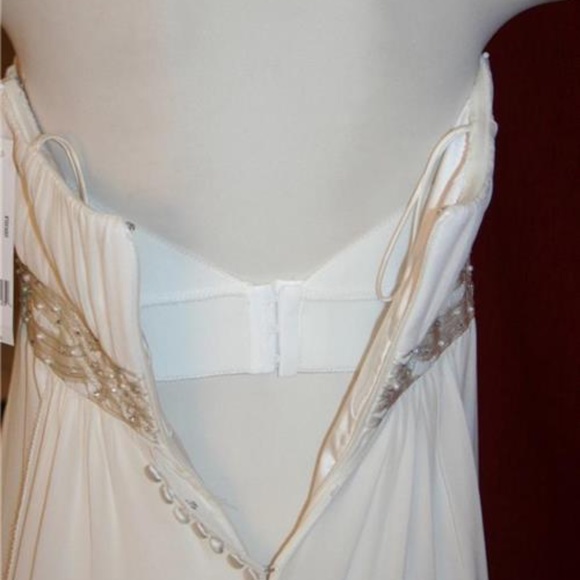 NICOLE MILLER BEADED SILK WEDDING BRIDAL DRESS JA0005 $1980 - Picture 12 of 12